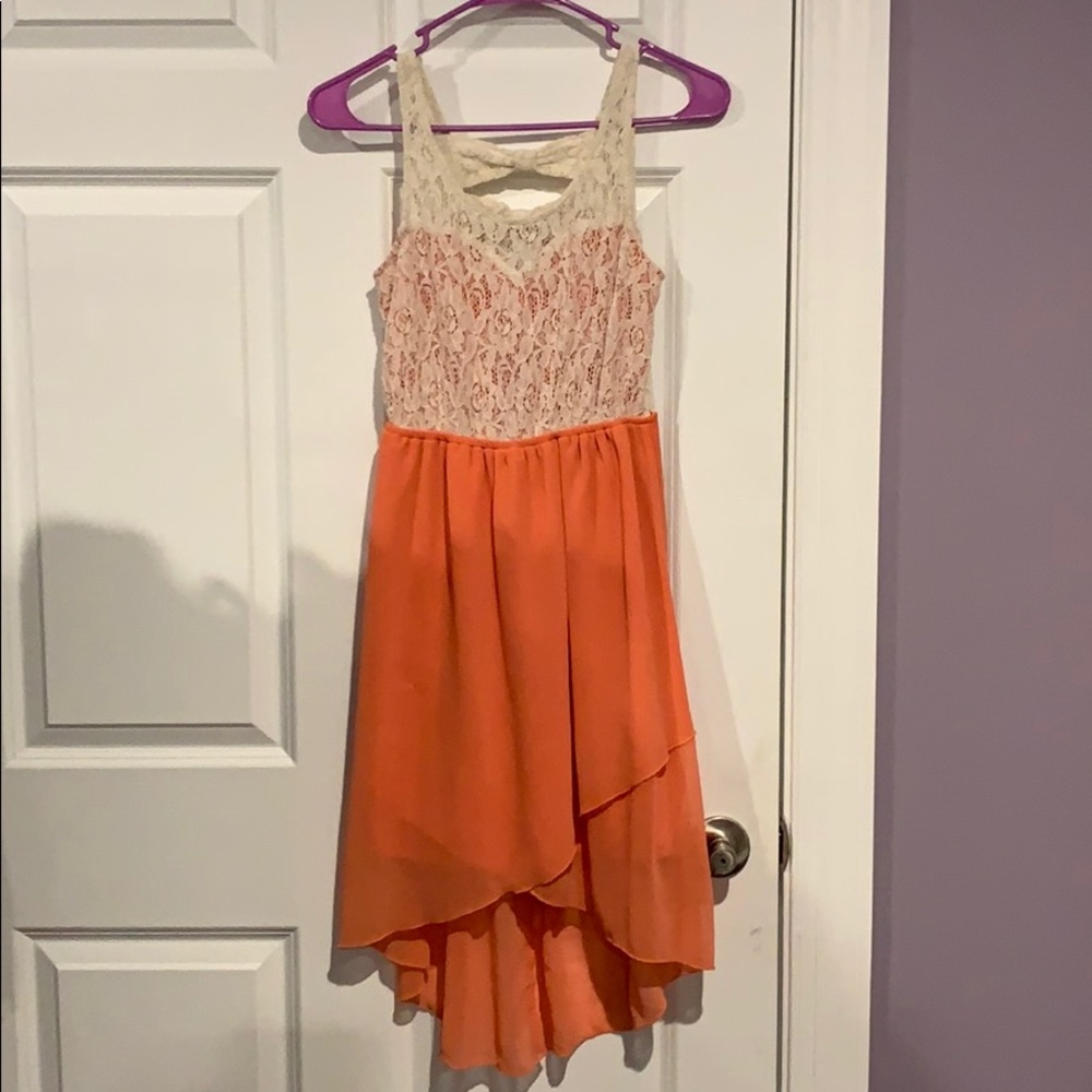 Peach/lace dress